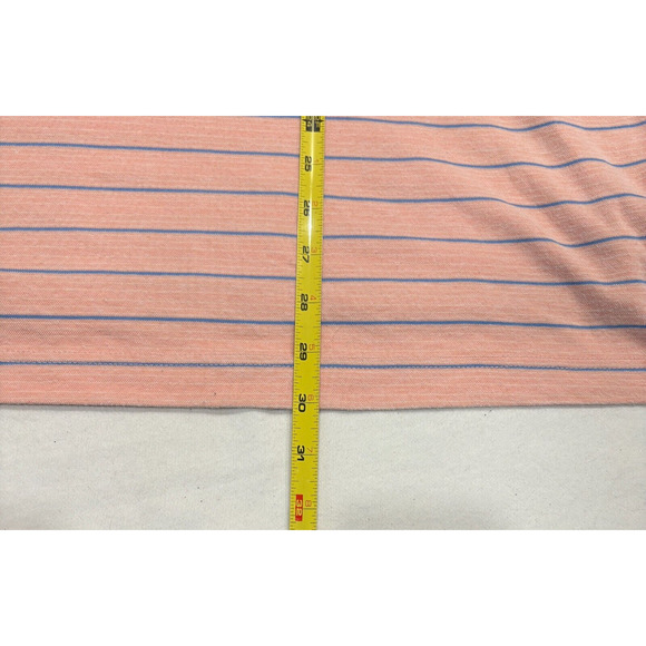Southern Marsh Peach Polo Shirt Men's Size M Short Sleeve Blue Duck Striped - Picture 5 of 8